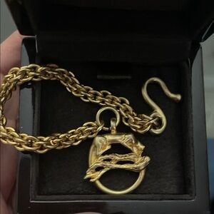 Gold Chain bracelet with Pendant